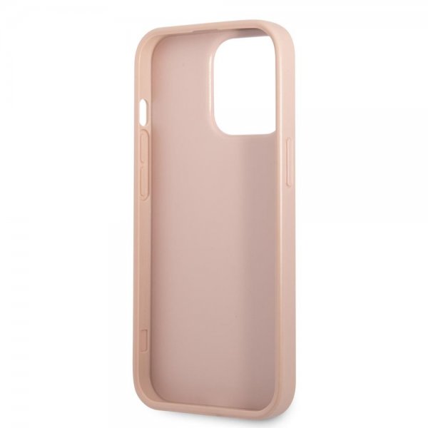 Guess iPhone 13 Pro Max Cover Saffiano Double Cardslot Rosa