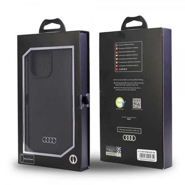 Audi iPhone 13 Pro Max Cover Silikone Sort