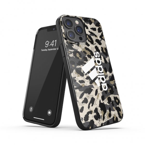 Adidas iPhone 13 Pro Max Cover Snap Case Leopard Beige