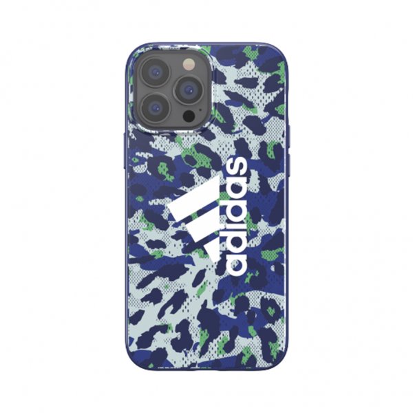 Adidas iPhone 13 Pro Max Cover Snap Case Leopard Bold Blue