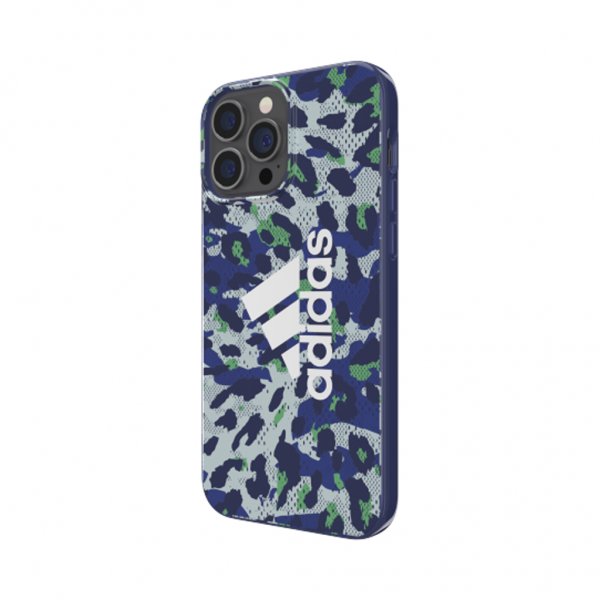 Adidas iPhone 13 Pro Max Cover Snap Case Leopard Bold Blue