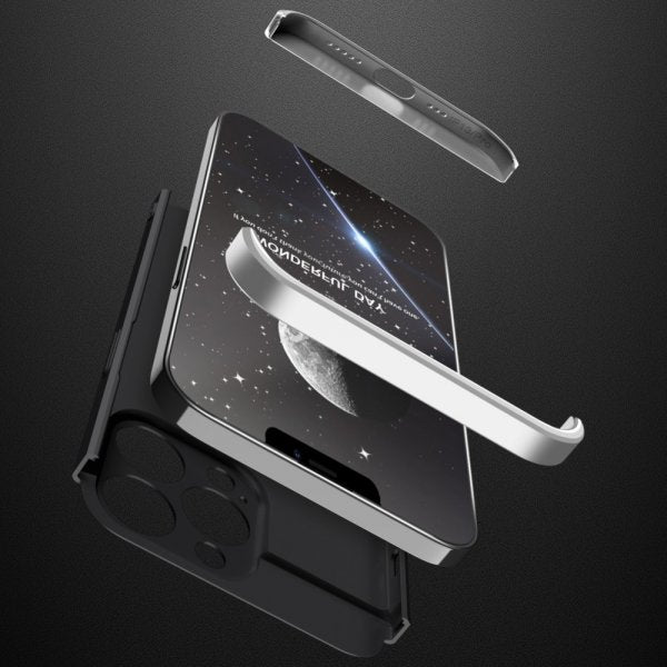 GKK iPhone 13 Pro Max Cover Tredelt Sort Sølv