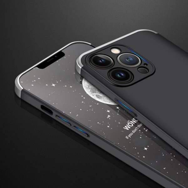 GKK iPhone 13 Pro Max Cover Tredelt Sort Sølv