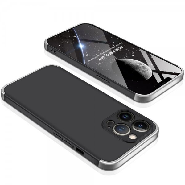 GKK iPhone 13 Pro Max Cover Tredelt Sort Sølv