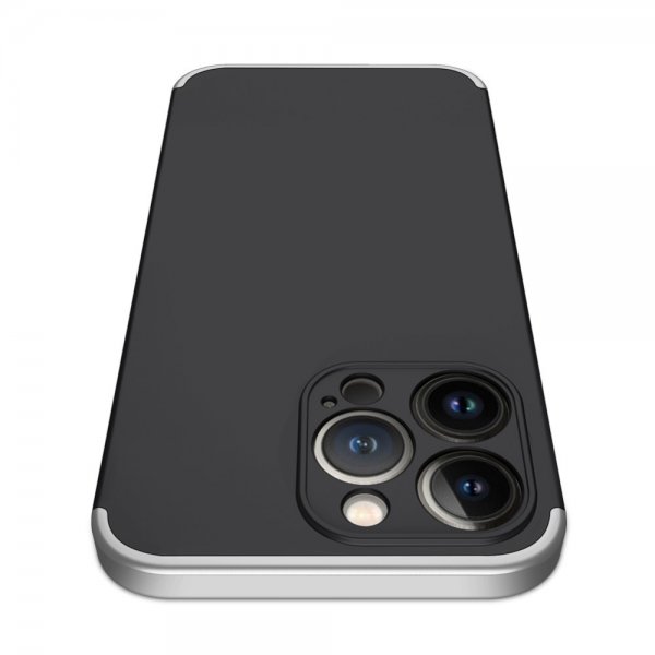 GKK iPhone 13 Pro Max Cover Tredelt Sort Sølv