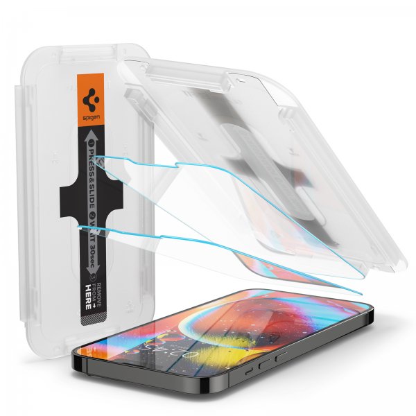 Spigen iPhone 13 Pro Max/iPhone 14 Plus Skærmbeskyttelse GLAS.tR EZ Fit 2-pak