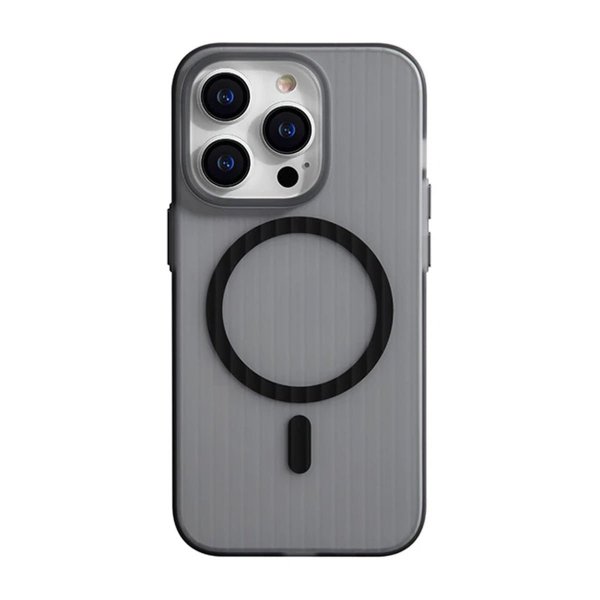 iPhone 13 Pro Cover Bølget MagSafe Grå