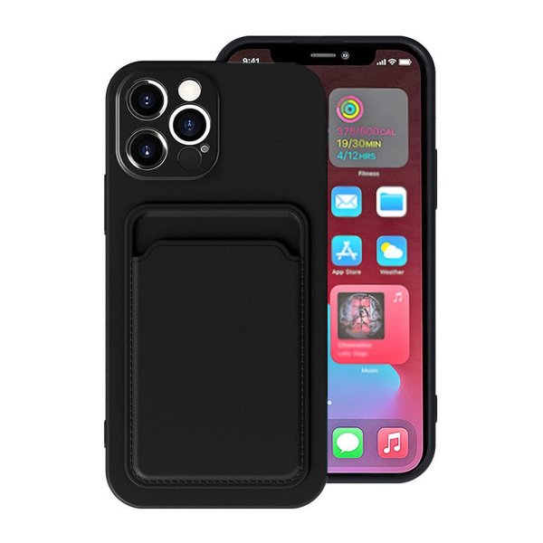 iPhone 13 Pro Cover Kortholder Sort