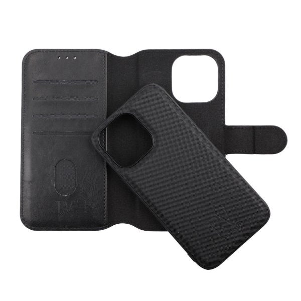 Rvelon iPhone 13 Pro Etui Magnetisk aftageligt Cover Sort
