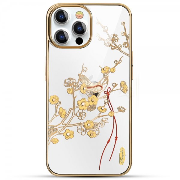 Kingxbar iPhone 13 Pro Cover Blomstermønster Gul