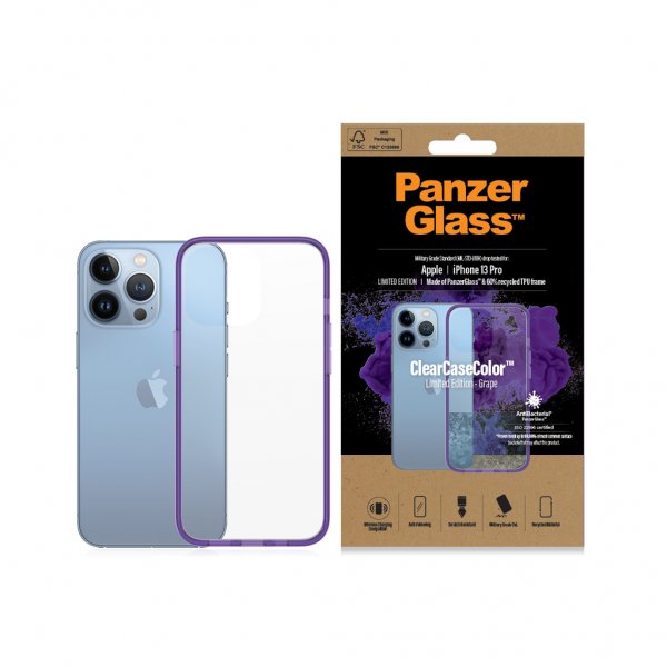 PanzerGlass iPhone 13 Pro Cover ClearCase Colour Grape