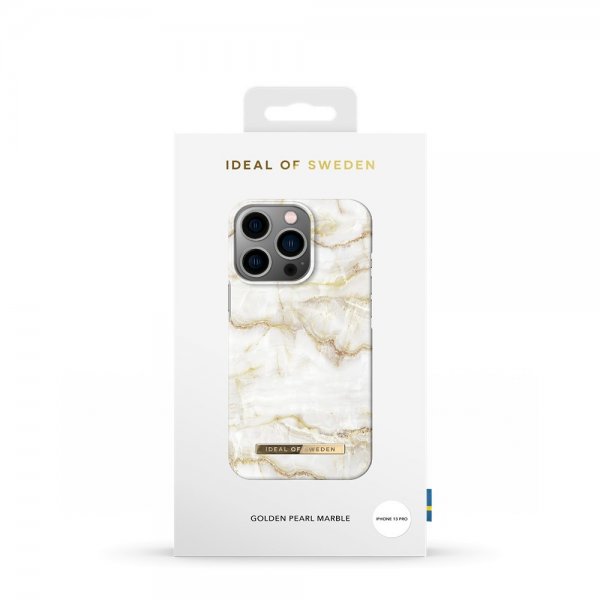 Ideal of Sweden iPhone 13 Pro Cover Fashion Case Golden Pearl Marble