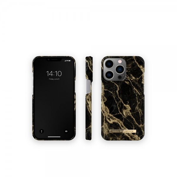 Ideal of Sweden iPhone 13 Pro Cover Fashion Case Golden Smoke Marble