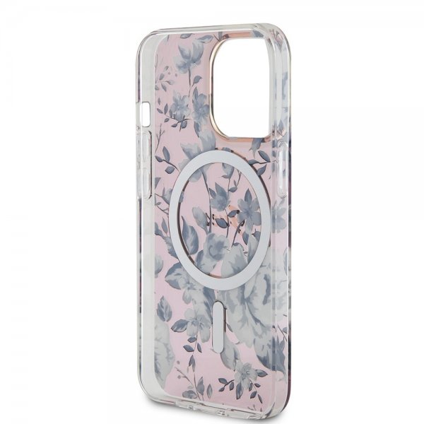 Guess iPhone 13 Pro Cover Flower MagSafe Rosa
