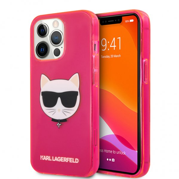 Karl Lagerfeld iPhone 13 Pro Cover Fluo Pink