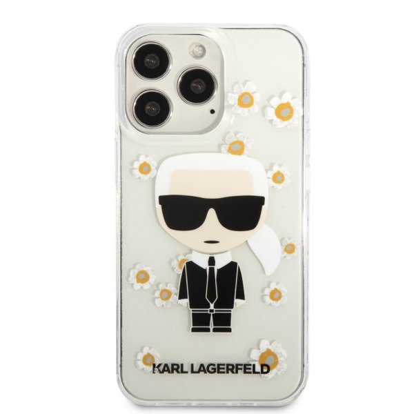 Karl Lagerfeld iPhone 13 Pro Cover Iconic Flower Transparent