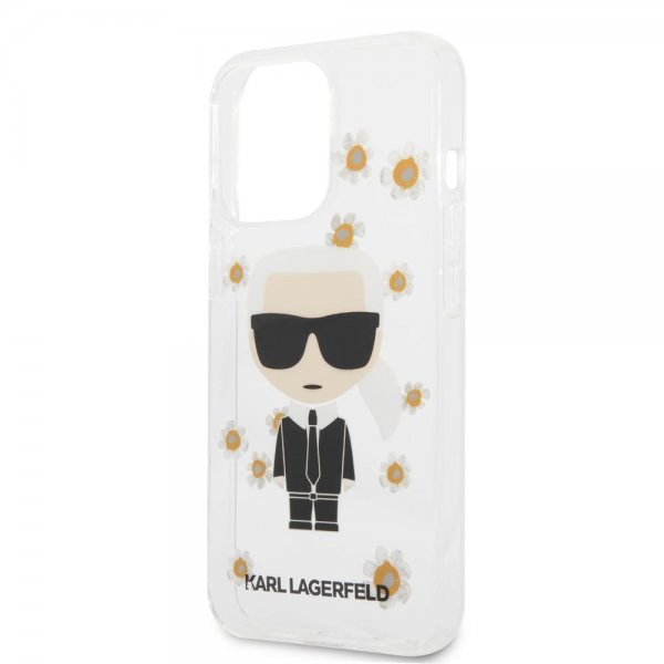 Karl Lagerfeld iPhone 13 Pro Cover Iconic Flower Transparent