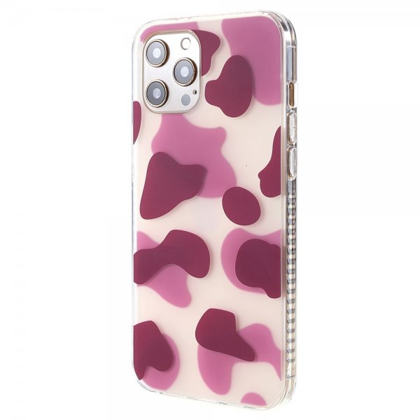 iPhone 13 Pro Cover Ko Mønster Lyserød Lyserød