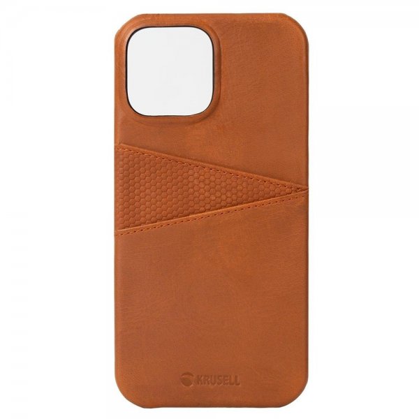 Krusell iPhone 13 Pro Cover Leather CardCover Cognac Brun