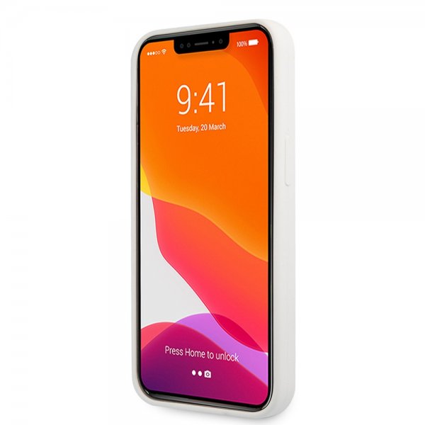 Lacoste iPhone 13 Pro Cover Liquid Silikone Allover Mønster Hvid