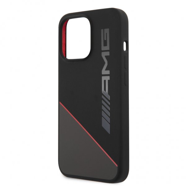 AMG iPhone 13 Pro Cover Liquid Silikone Two Tone Sort