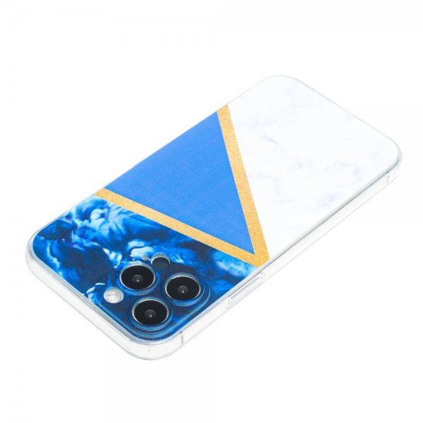 iPhone 13 Pro Cover Marmor Mønster Blå