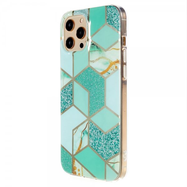 iPhone 13 Pro Cover Marmor Mønster Grøn