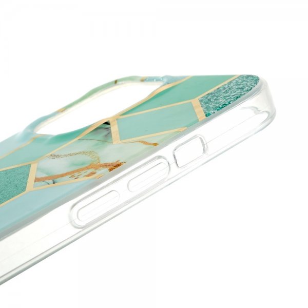 iPhone 13 Pro Cover Marmor Mønster Grøn