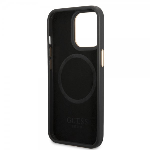 Guess iPhone 13 Pro Cover Metal Plate Logo MagSafe Sort