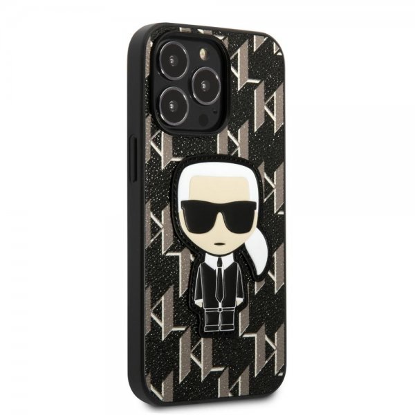 Karl Lagerfeld iPhone 13 Pro Cover Monogram Iconic Patch Sort