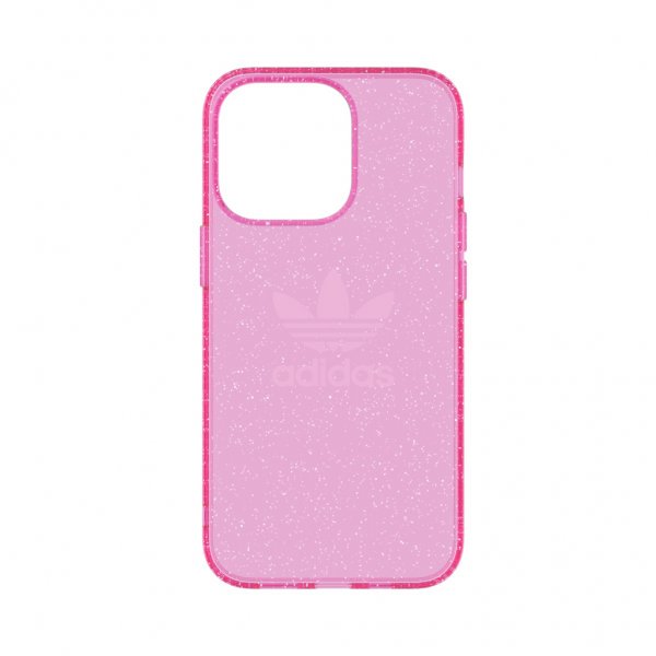 Adidas iPhone 13 Pro Cover Protective Clear Case Glitter Rosa