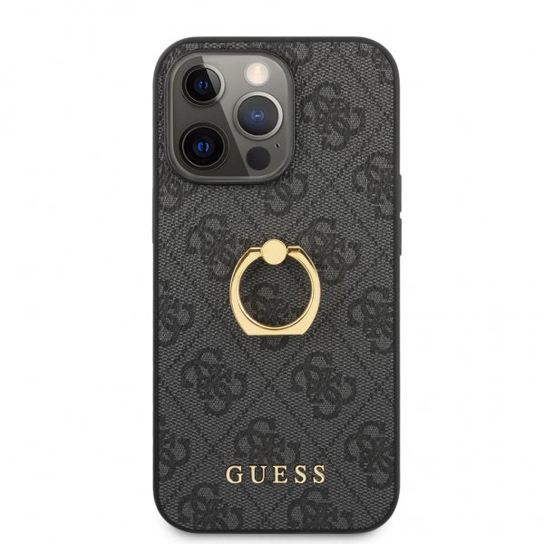 Guess iPhone 13 Pro Cover Ring Stand Grå