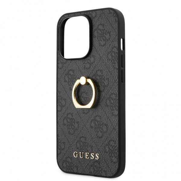 Guess iPhone 13 Pro Cover Ring Stand Grå