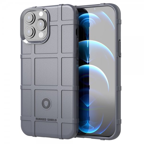 iPhone 13 Pro Cover Rudemønster Grå