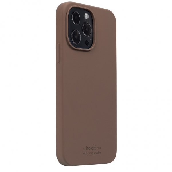 holdit iPhone 13 Pro Cover Silikone Dark Brown