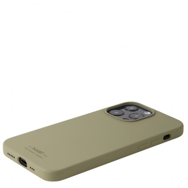 holdit iPhone 13 Pro Cover Silikone Khaki Green