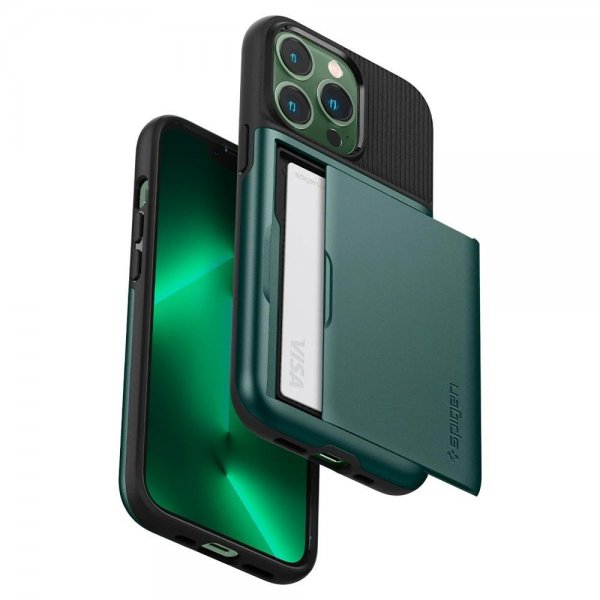 Spigen iPhone 13 Pro Cover Slim Armor CS Midnight Green