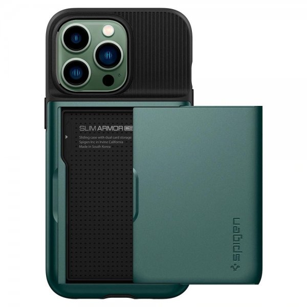 Spigen iPhone 13 Pro Cover Slim Armor CS Midnight Green