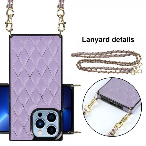 iPhone 13 Pro Square Cover med Rem Lilla