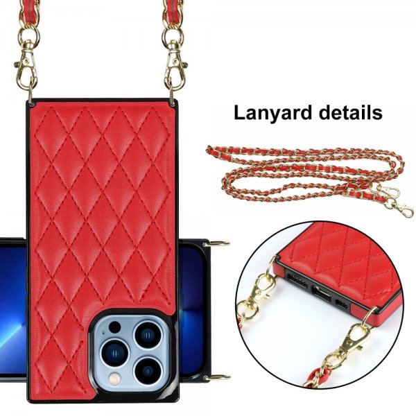 iPhone 13 Pro Square Cover med Rem Rød