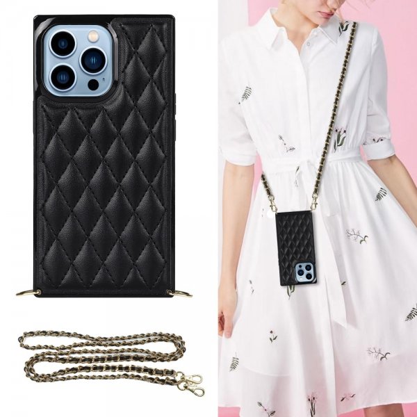 iPhone 13 Pro Square Cover med Rem Sort
