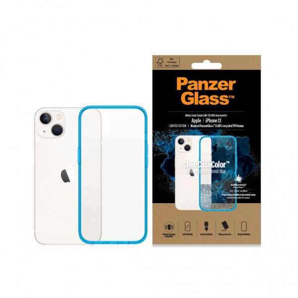 PanzerGlass iPhone 13 Cover ClearCase Color Bondi Blue