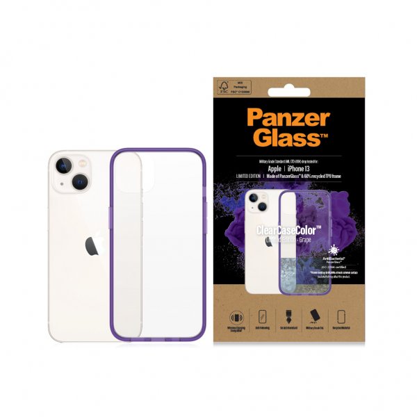 PanzerGlass iPhone 13 Cover ClearCase Color Grape