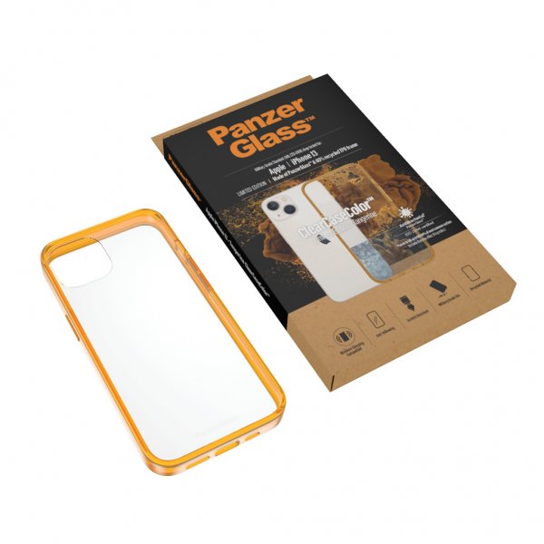 PanzerGlass iPhone 13 Cover ClearCase Color Tangerine
