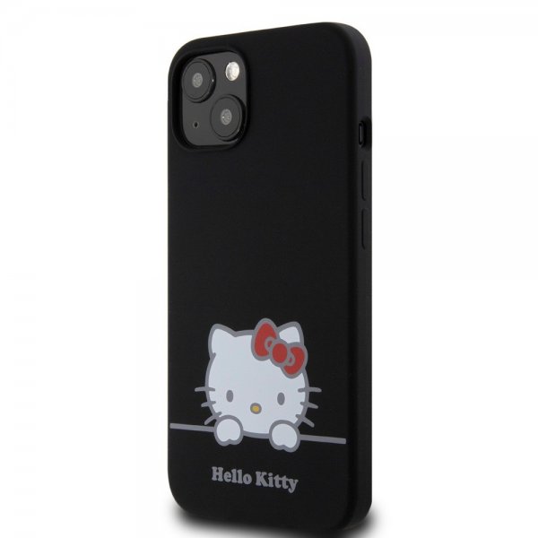 Hello Kitty iPhone 13 Cover Liquid Silikone Sort