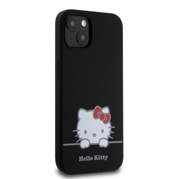 Hello Kitty iPhone 13 Cover Liquid Silikone Sort