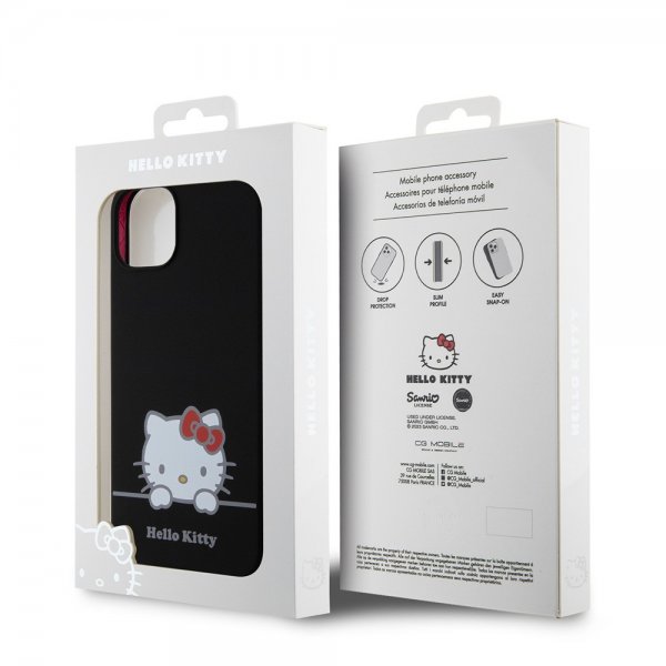 Hello Kitty iPhone 13 Cover Liquid Silikone Sort