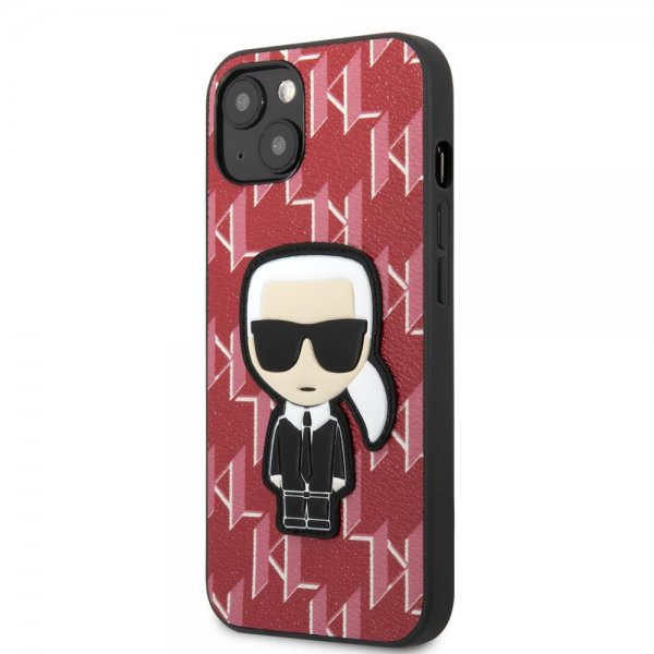 Karl Lagerfeld iPhone 13 Cover Monogram Iconic Patch Rød