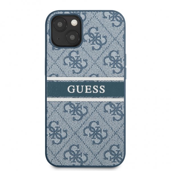 Guess iPhone 13 Cover Printed Stripe Blå