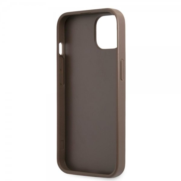 Guess iPhone 13 Cover Printed Stripe Bottom Brun